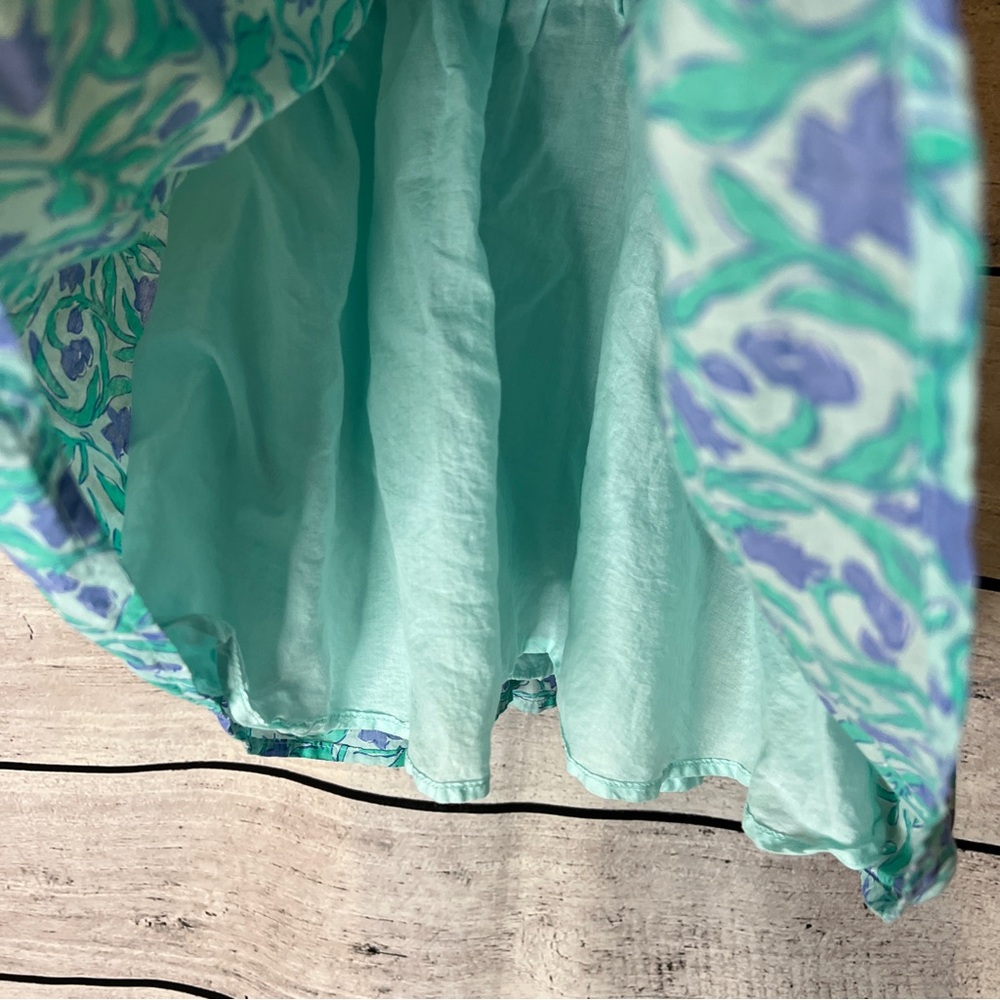 Vineyard Vines Guana Floral Dress Flutter Sleeves Smocked Waist Cotton Lined - Picture 6 of 8